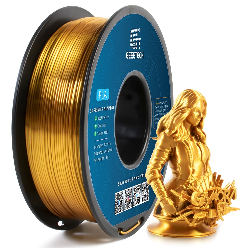 Silk PLA Filament Spool Premium 3D Printer Filament For Smooth Glossy Prints 0