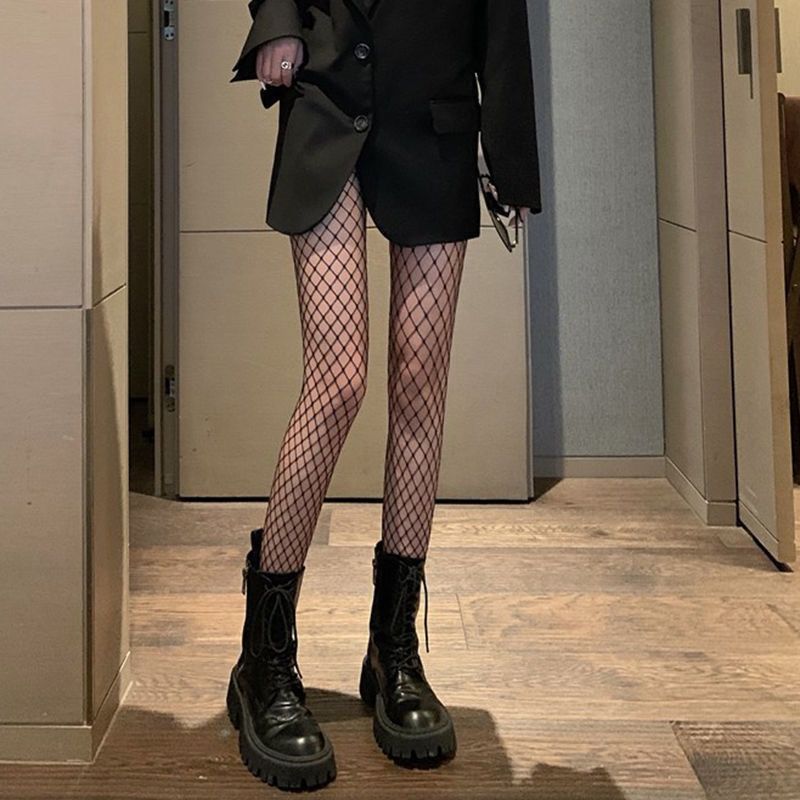 Elegant Floral Lolita Lace Stockings Vintage Hollow Lace Mesh Pantyhose For Retro Fashion Styling 5