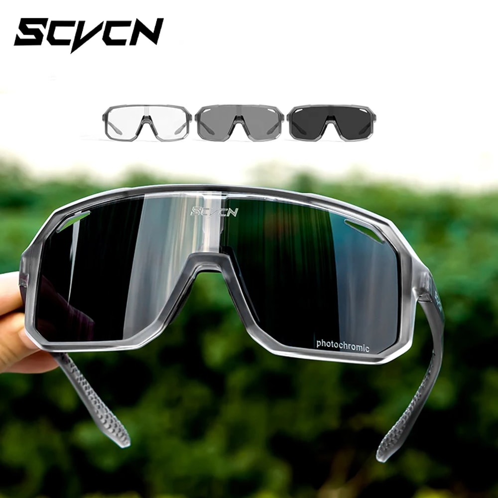 Photochromic Cycling Sunglasses MTB Glasses For Men Women 0