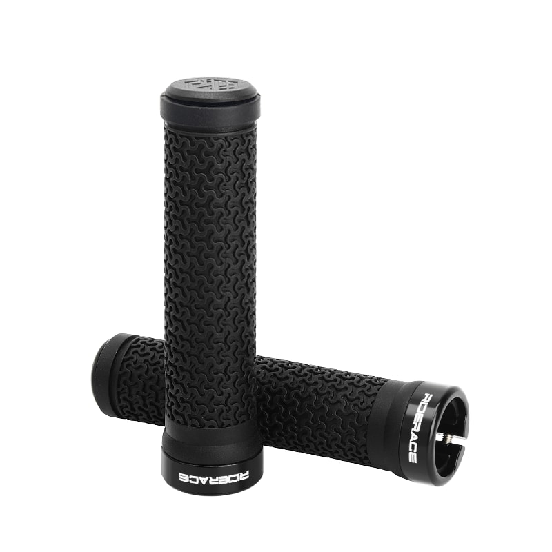 Premium MTB Bicycle Handlebar Grips Soft NonSlip Rubber Locking Cover 6