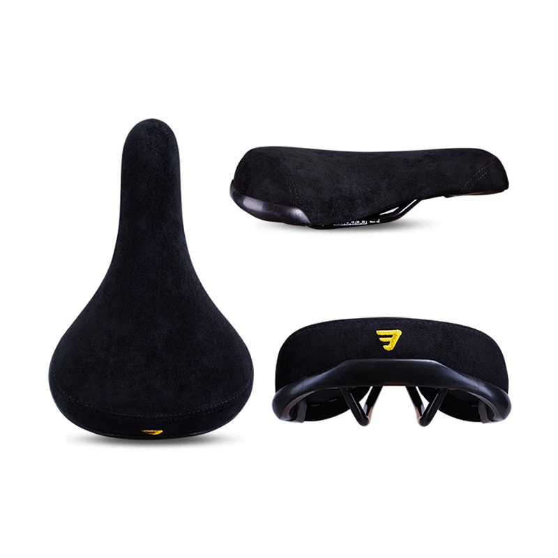 Premium Bicycle Saddle With Embroidered Logo Comfortable Rail Bike Seat 0
