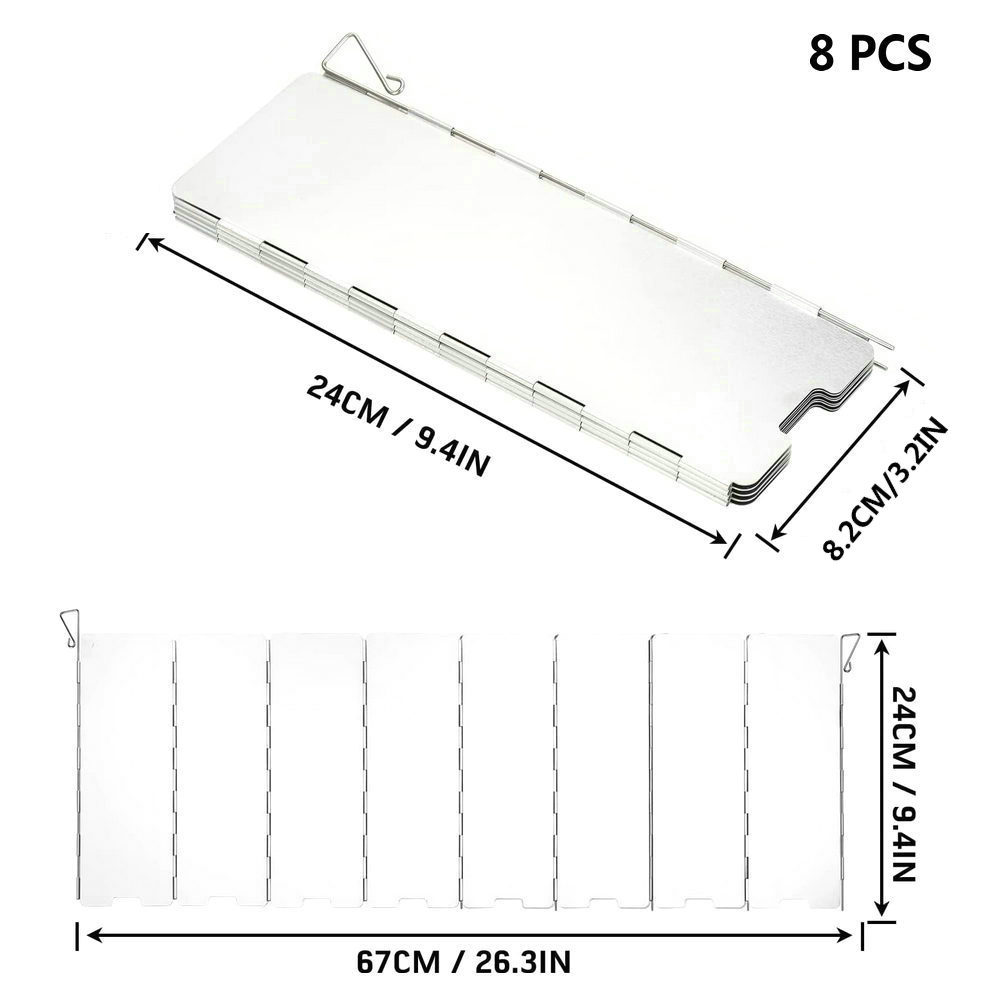 Portable Gas Stove Wind Shield For Outdoor Camping Picnic Cooking 6