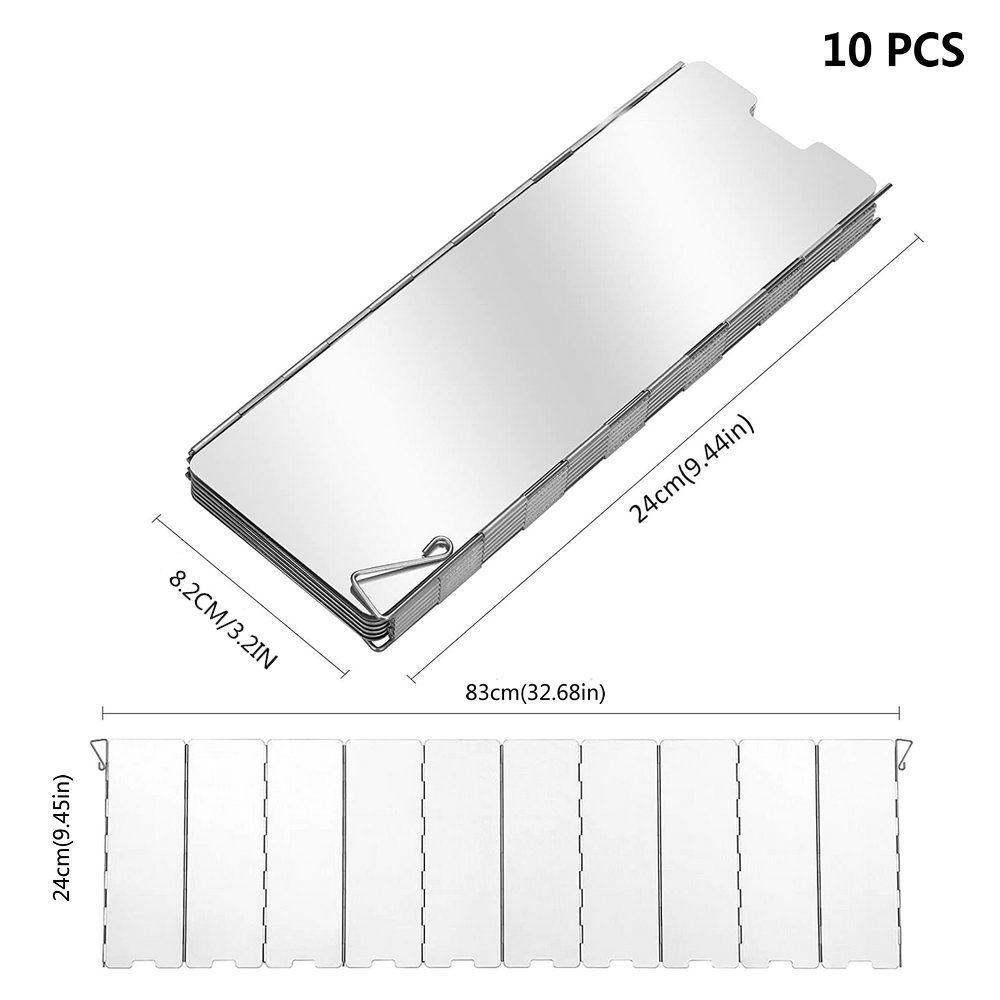 Portable Gas Stove Wind Shield For Outdoor Camping Picnic Cooking 7