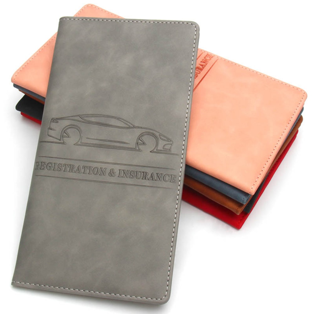Premium Leather Car Registration Holder And Car Document Organizer Wallet For License Insurance Car 1