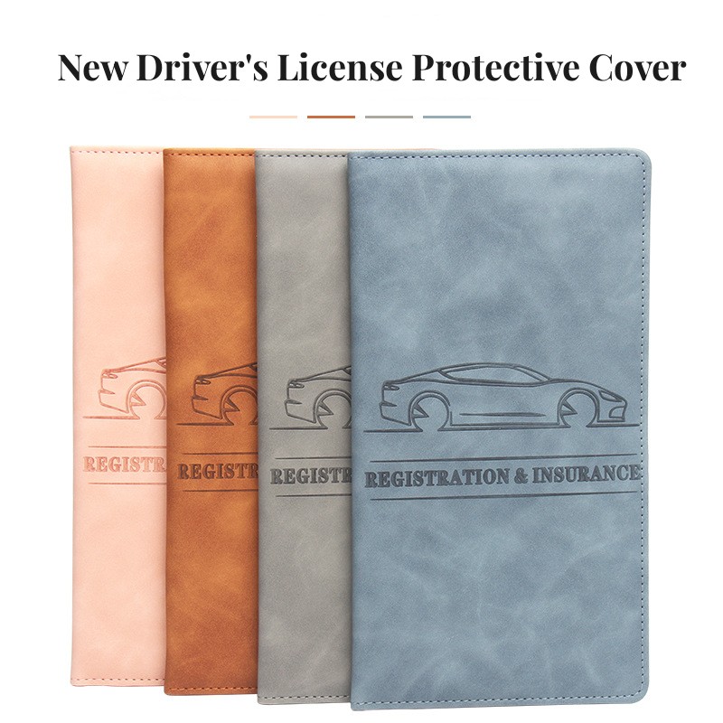 Premium Leather Car Registration Holder And Car Document Organizer Wallet For License Insurance Car 3