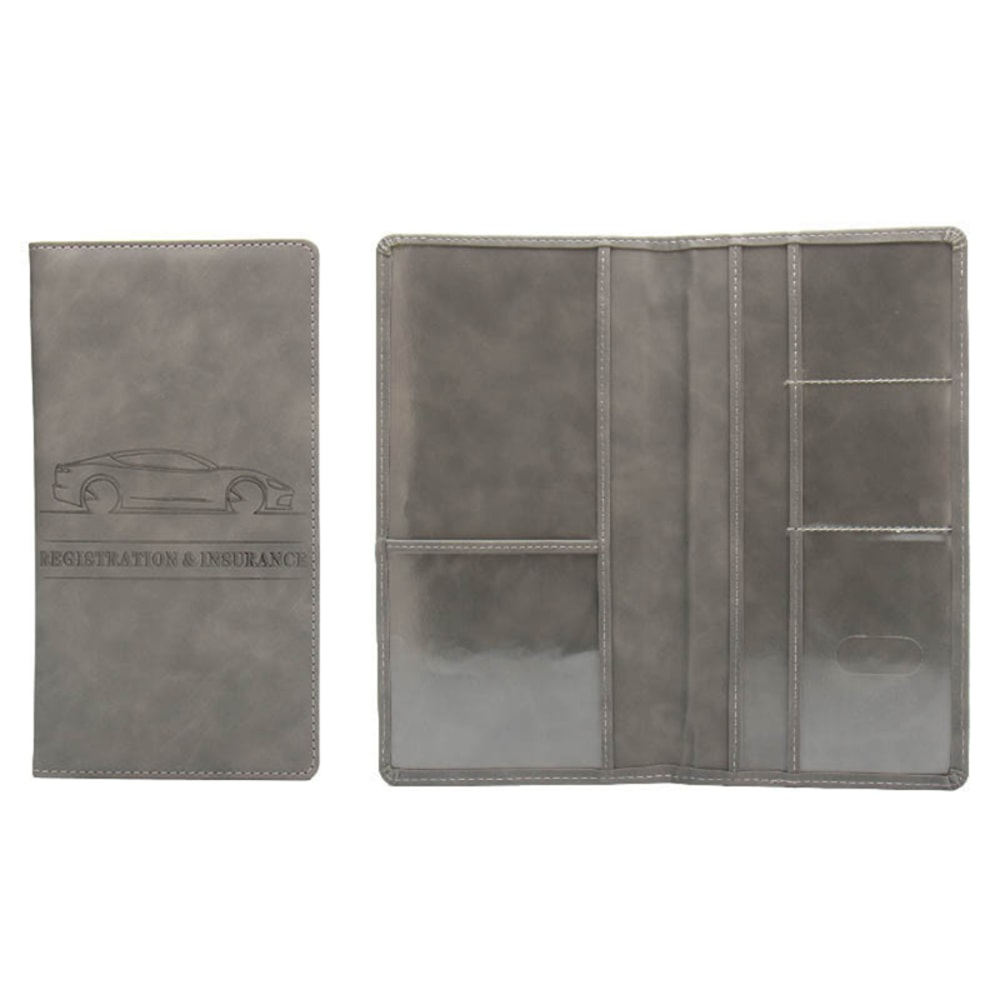 Premium Leather Car Registration Holder And Car Document Organizer Wallet For License Insurance Car 5