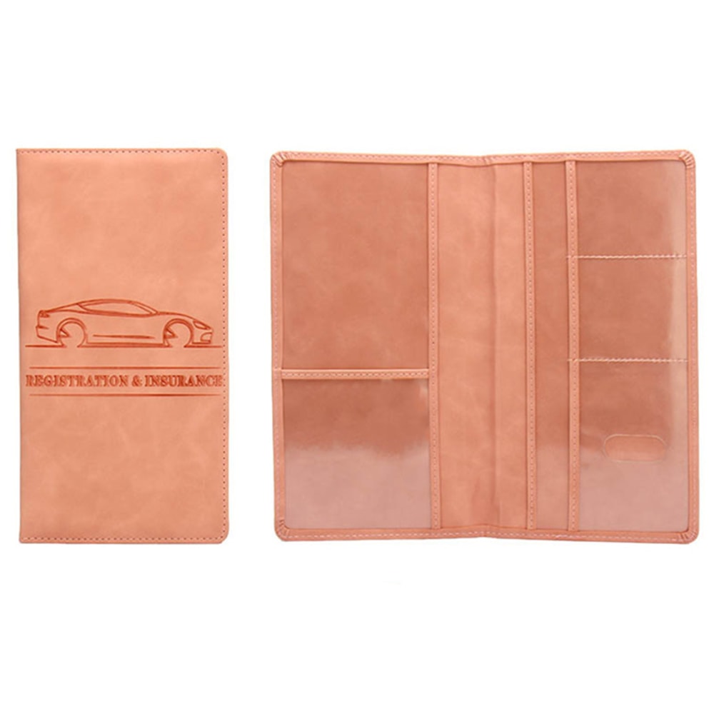 Premium Leather Car Registration Holder And Car Document Organizer Wallet For License Insurance Car 6