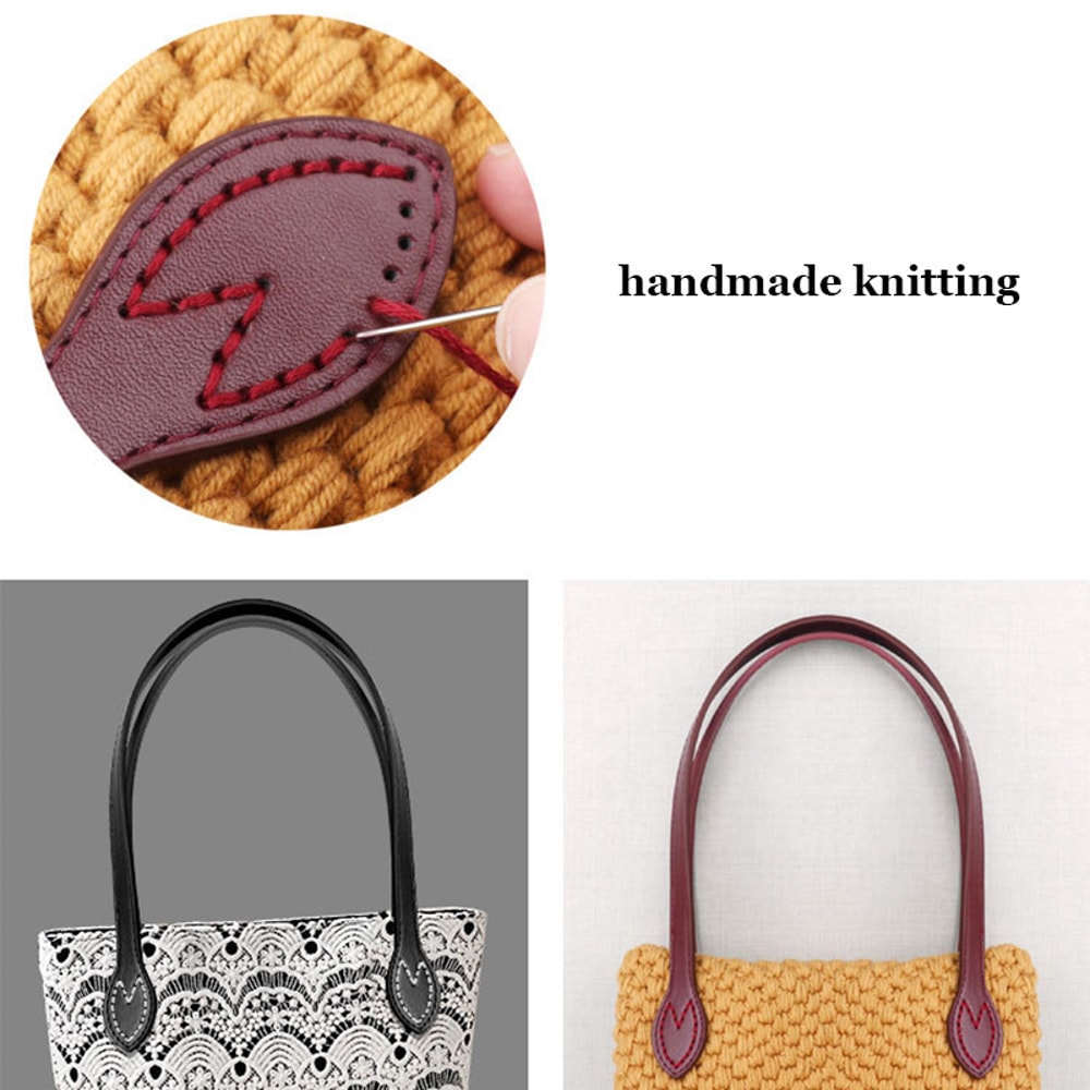 Elegant PU Leather Bag Strap Replacement Handles Set For Handbags DIY Craft And Shoulder Bag Repair 1