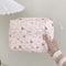 Retro Cherry Cotton Cosmetic Travel Bag Cute Makeup Organizer Pouch For Women And Girls 7