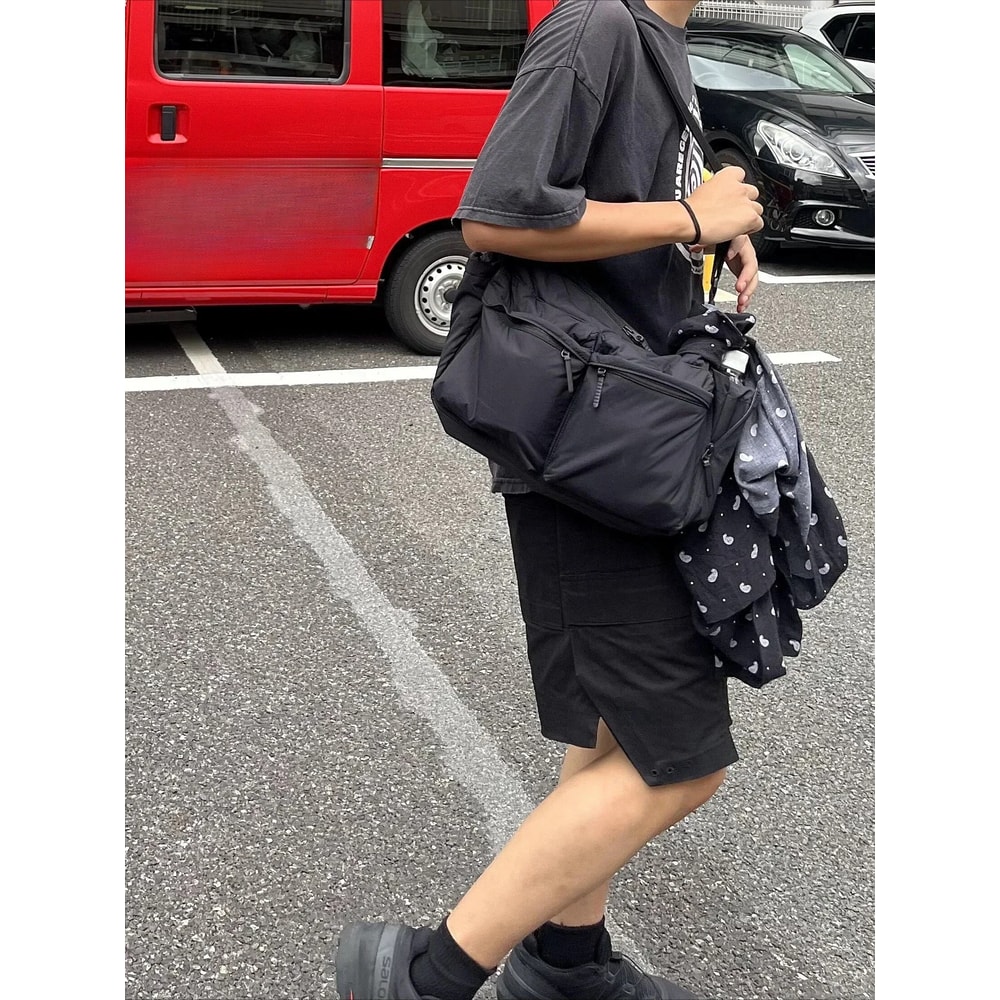 Casual Multi Pocket Messenger Bag For Women Large Nylon Shoulder Travel Tote Handbag 2