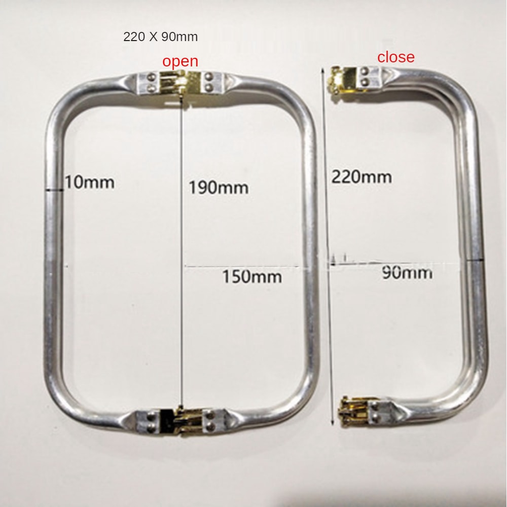 Metal Aluminum Tube Frame Bag Handle Perfect For Clutch Bag Parts Wallet And Doctor Purse Frames 4