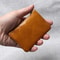 Leather Mini Coin Purse Handmade, Portable Cowhide Wallet for Keys & Coins, Retro Zippered Design