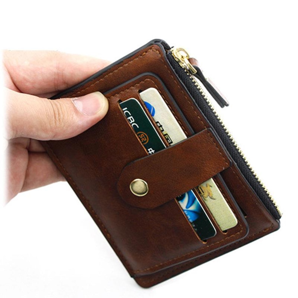 Luxury Slim Leather Wallet With Coin Pocket Mens Credit ID Card Holder 2