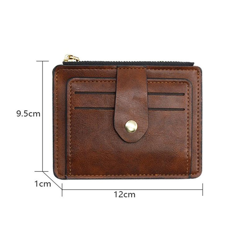 Luxury Slim Leather Wallet With Coin Pocket Mens Credit ID Card Holder 3