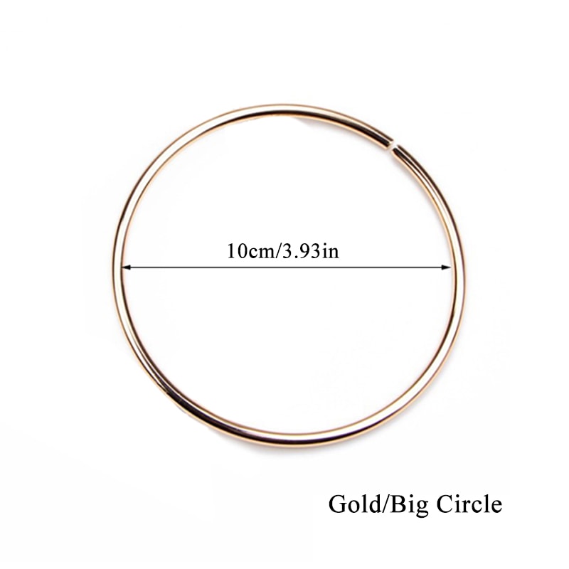 Round Metal Purse Handles Replacement Hardware For DIY Handbags Purses Bags 5