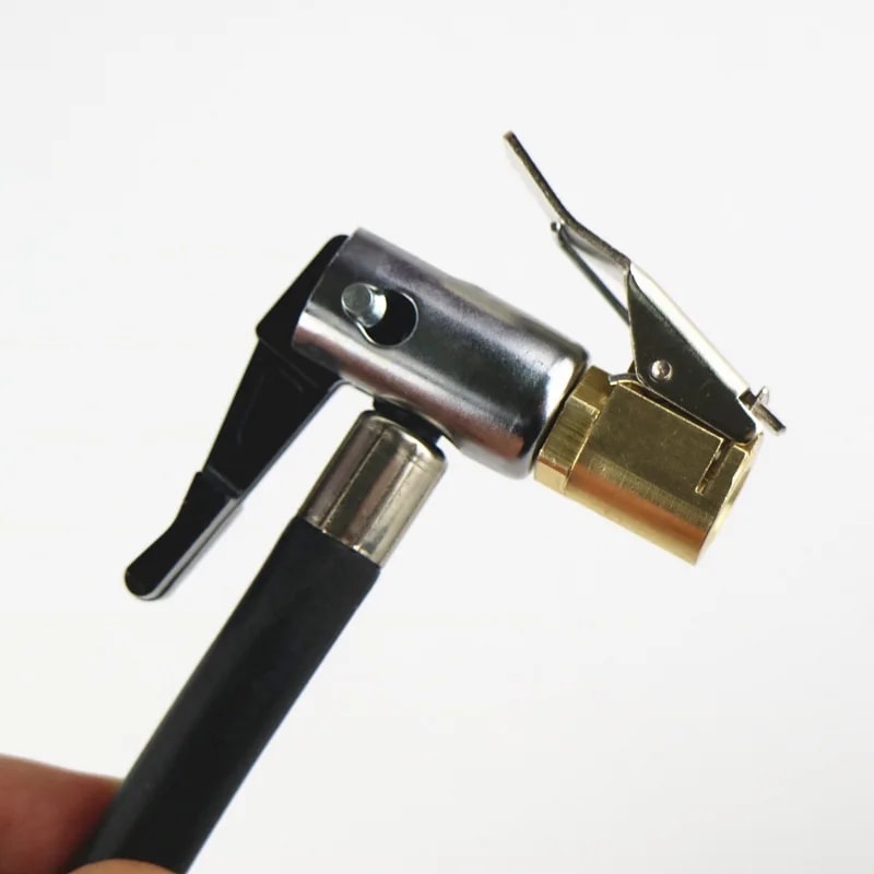 Portable Inflatable Pump For Car Tire Brass Clipon Air Chuck Valve Adapter 1