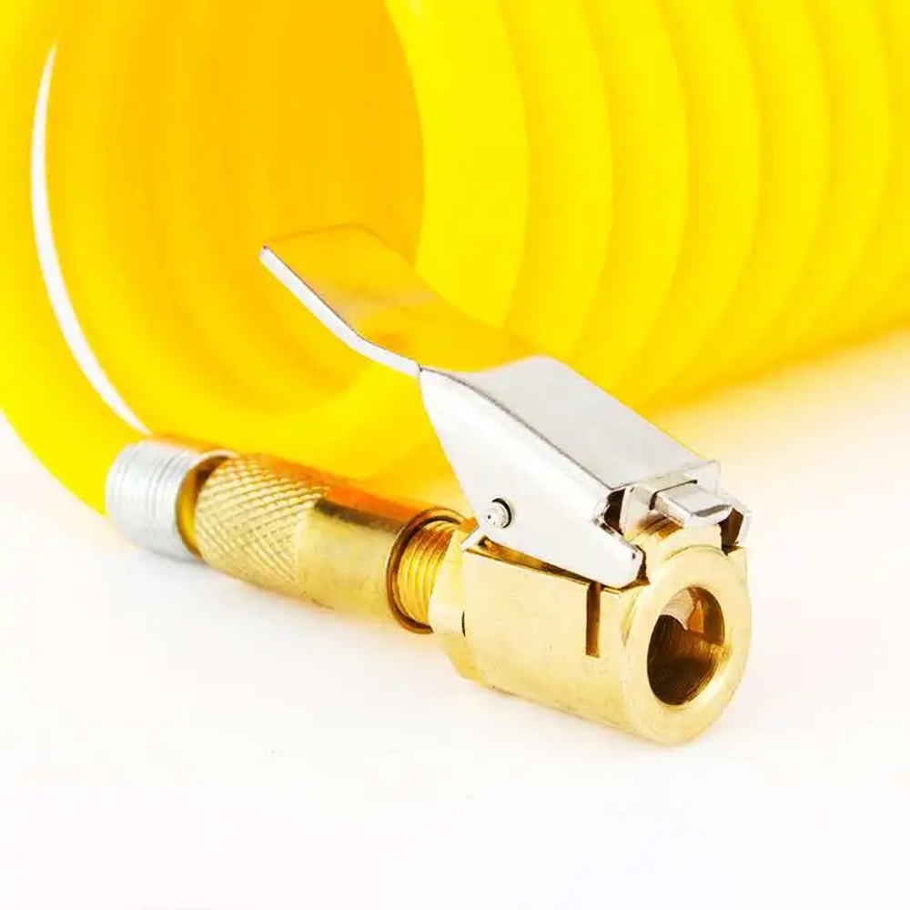 Portable Inflatable Pump For Car Tire Brass Clipon Air Chuck Valve Adapter 2