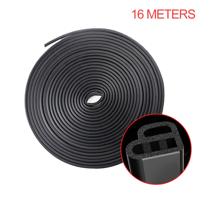 Car Door Seal Strip Rubber Double Layer Soundproof Weatherproof Protector For Car Door Hood Trunk 7