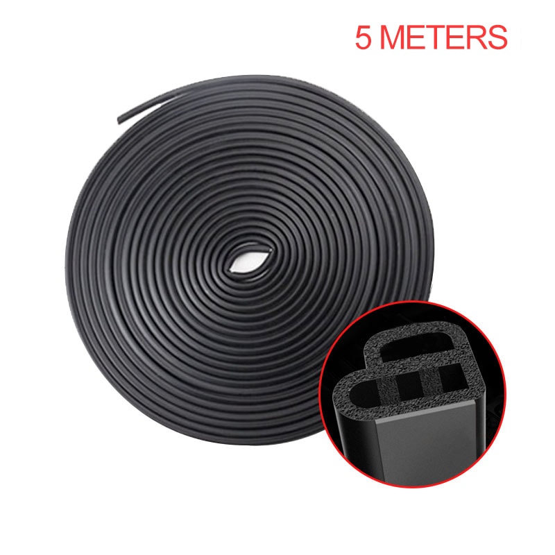 Car Door Seal Strip Rubber Double Layer Soundproof Weatherproof Protector For Car Door Hood Trunk 6
