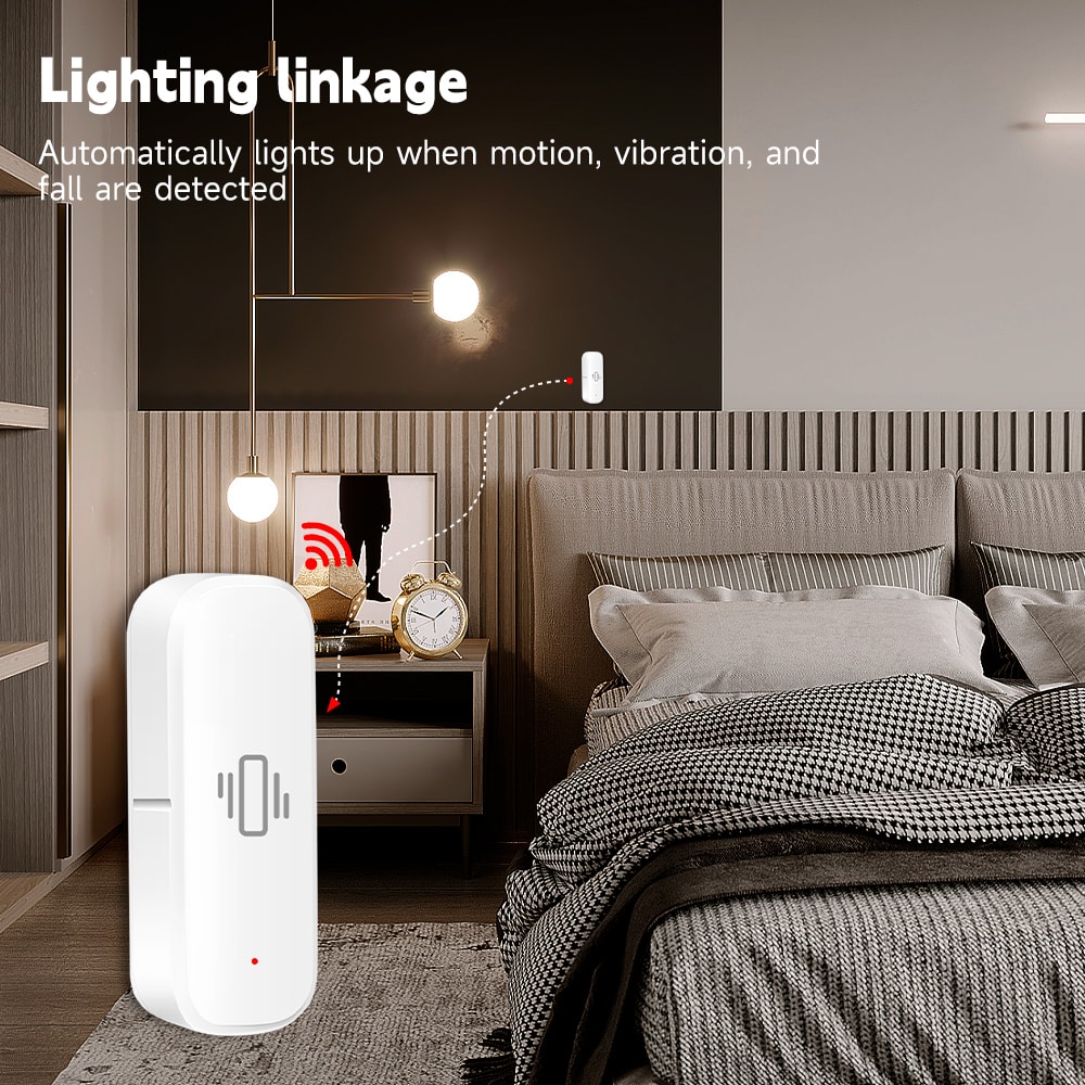 Smart Vibration Sensor WiFi Monitor AppControlled Security Protection With Motion Detection Shock 3