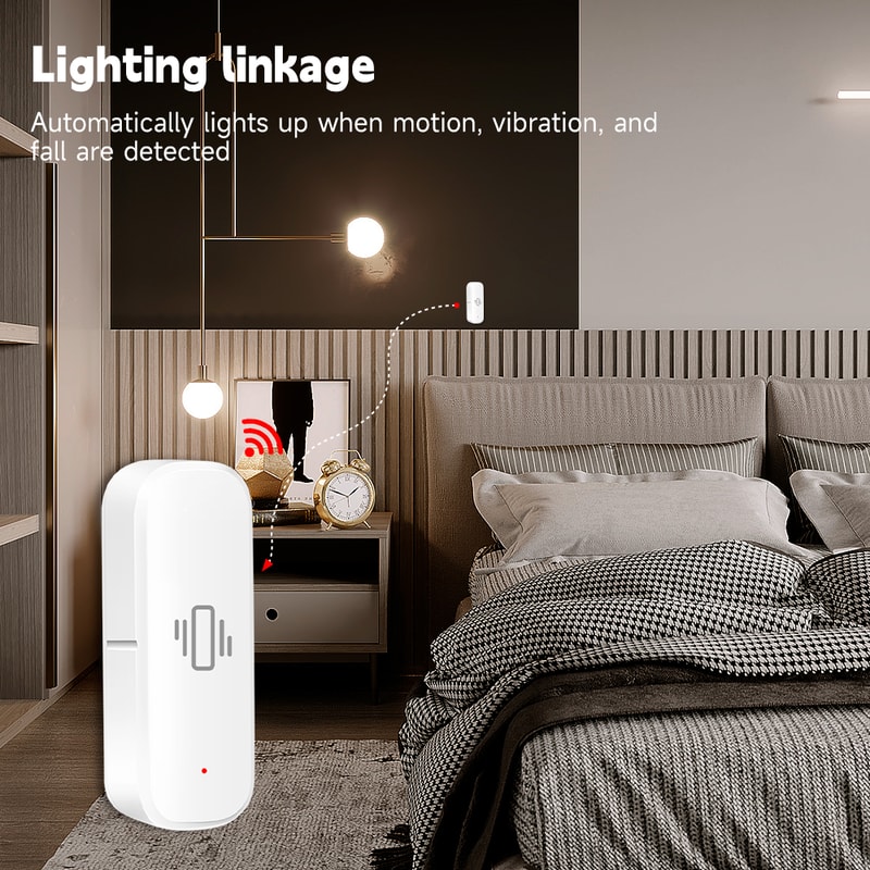 Smart Vibration Sensor WiFi Monitor AppControlled Security Protection With Motion Detection Shock 5