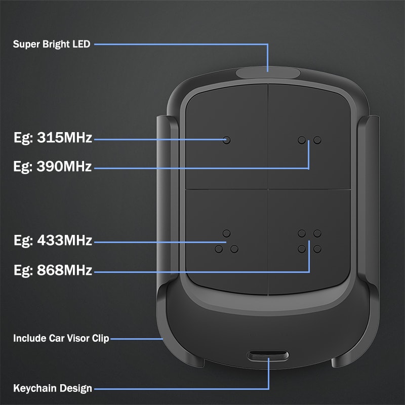 Multifrequency Garage Door Remote Control Duplicator Auto Scan Clone Code Grabber Gate Opener 2