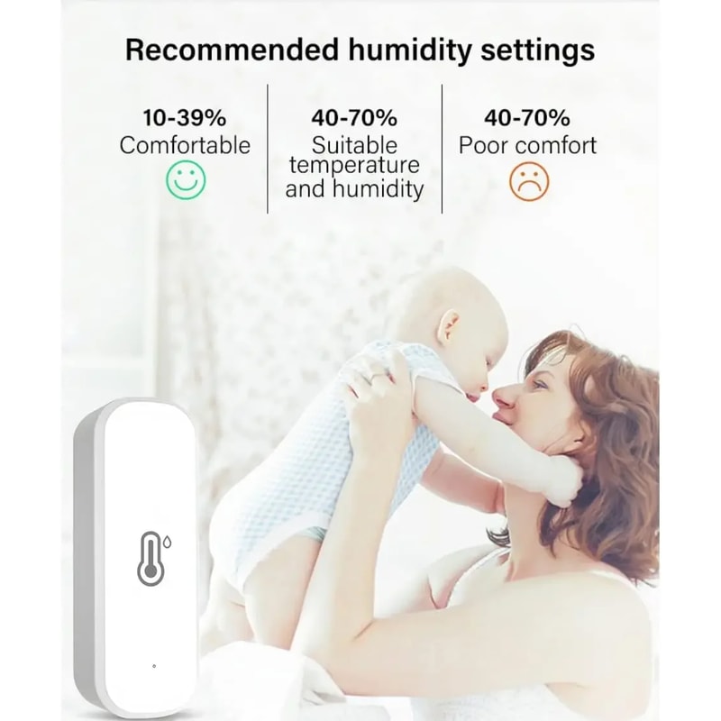 Smart WIFI Temperature And Humidity Sensor For Smart Homes Works With Alexa Google Assistant 3