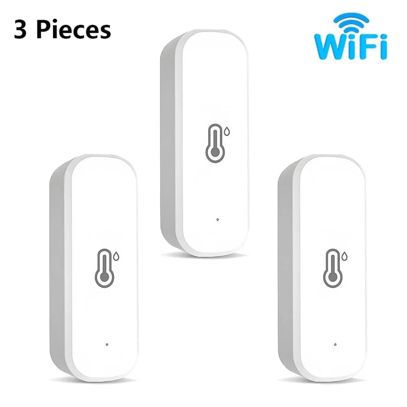 Smart WIFI Temperature And Humidity Sensor For Smart Homes Works With Alexa Google Assistant 8