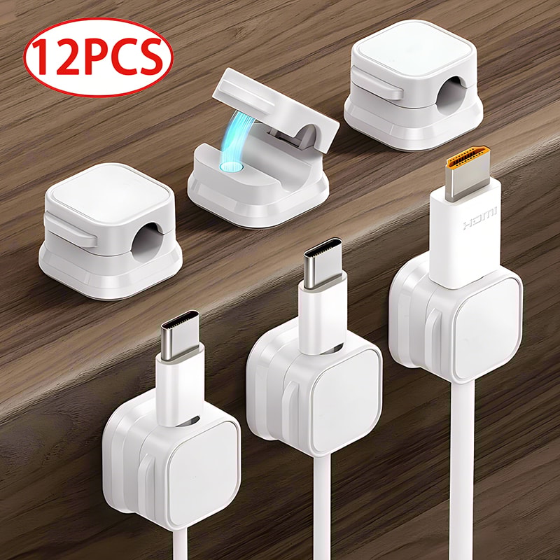 Magnetic Cable Clip Holder Adhesive Wire Keeper For Desk And Office Cable Management 0