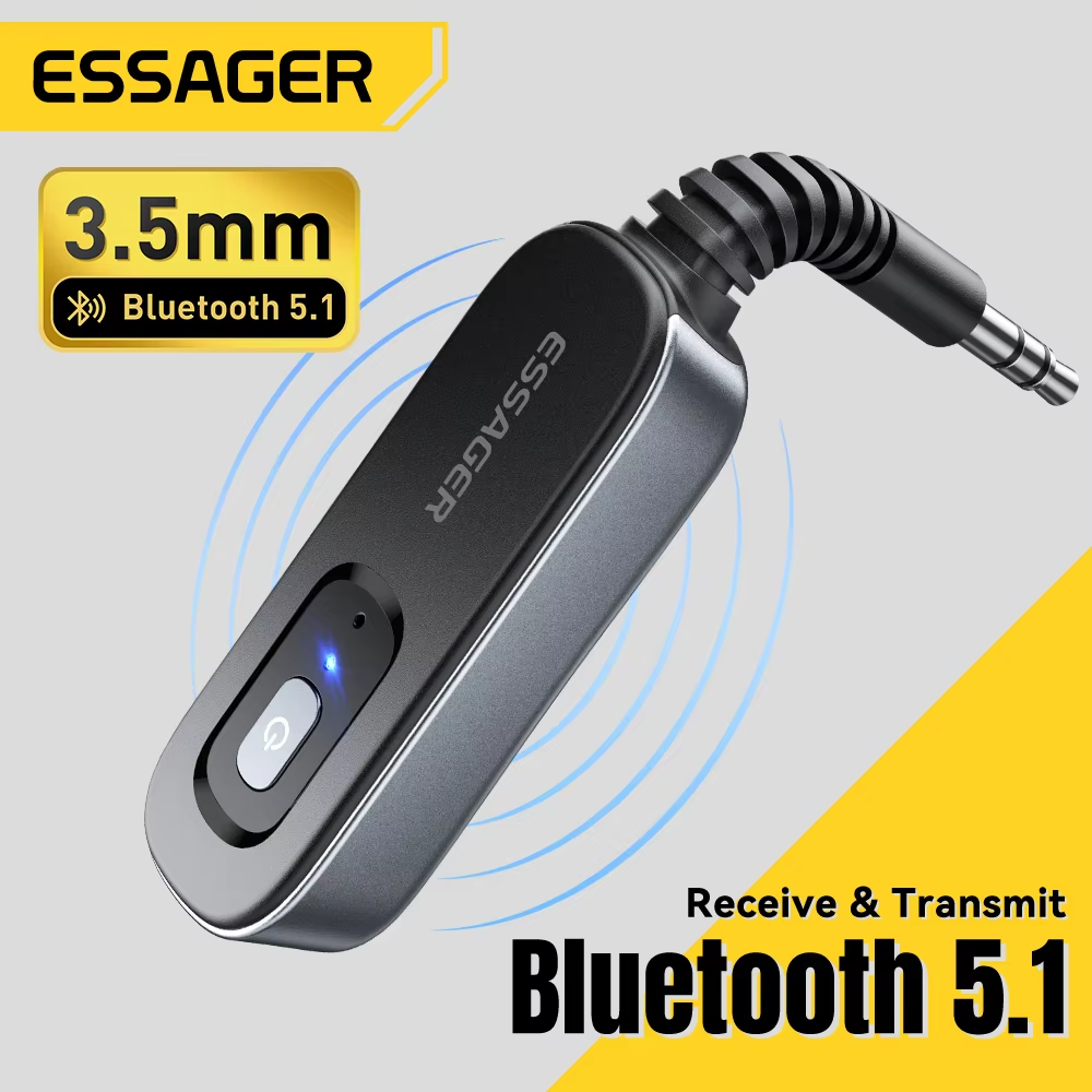 Bluetooth Audio Receiver Transmitter AUX With Mic Wireless Stereo Music Adapter For Sound Systems 0