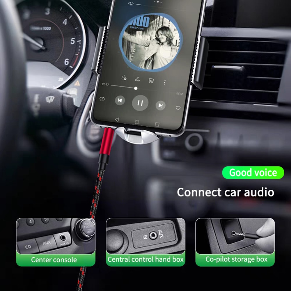 Audio Jack Extension Cable Premium Aux Cable For Clear Sound 1