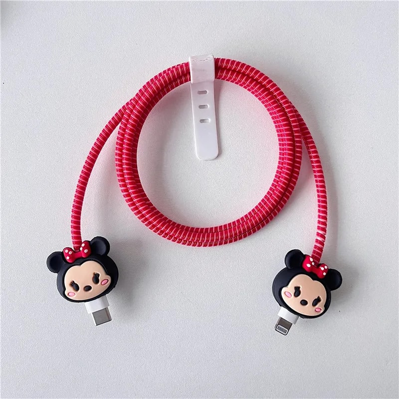 Cartoon Charger Cable Protector For IPhone Charger Protection Stitch Data Line Winder 2