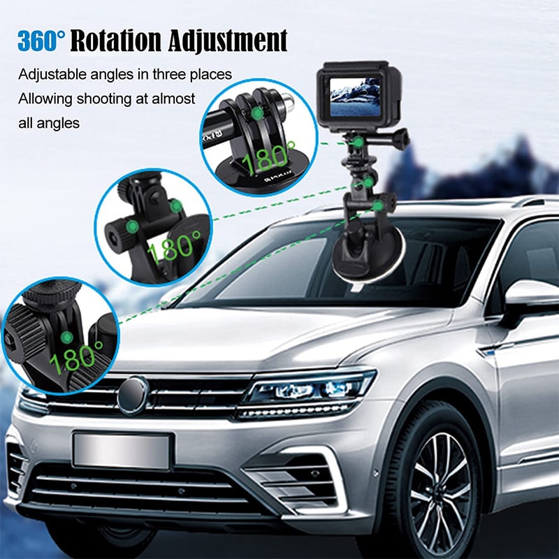 Suction Cup Car Mount With Tripod Adapter Phone Holder The Ultimate HandsFree Camera Mount 1