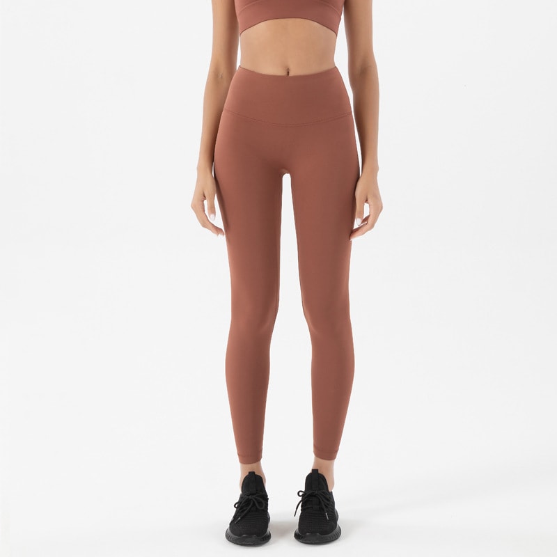 High Waist Nylon Yoga Pants For Women Breathable Soft Elastic Gym Leggings For Fitness 12