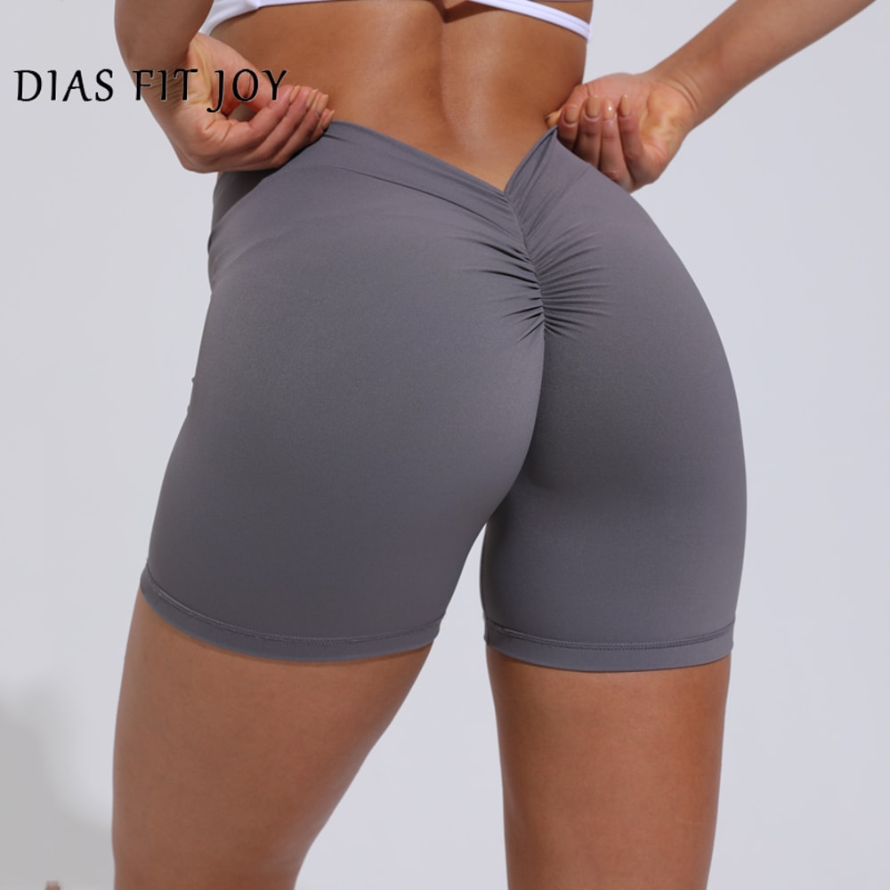 HighWaisted Hip Lifting Yoga Shorts For Women Nylon TightFitting Fitness Pants 0