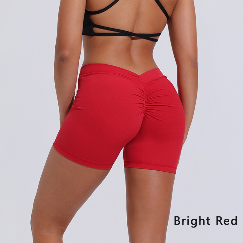 HighWaisted Hip Lifting Yoga Shorts For Women Nylon TightFitting Fitness Pants 5