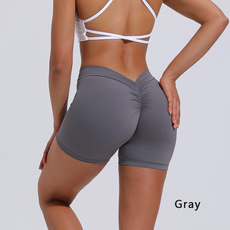 HighWaisted Hip Lifting Yoga Shorts For Women Nylon TightFitting Fitness Pants 6