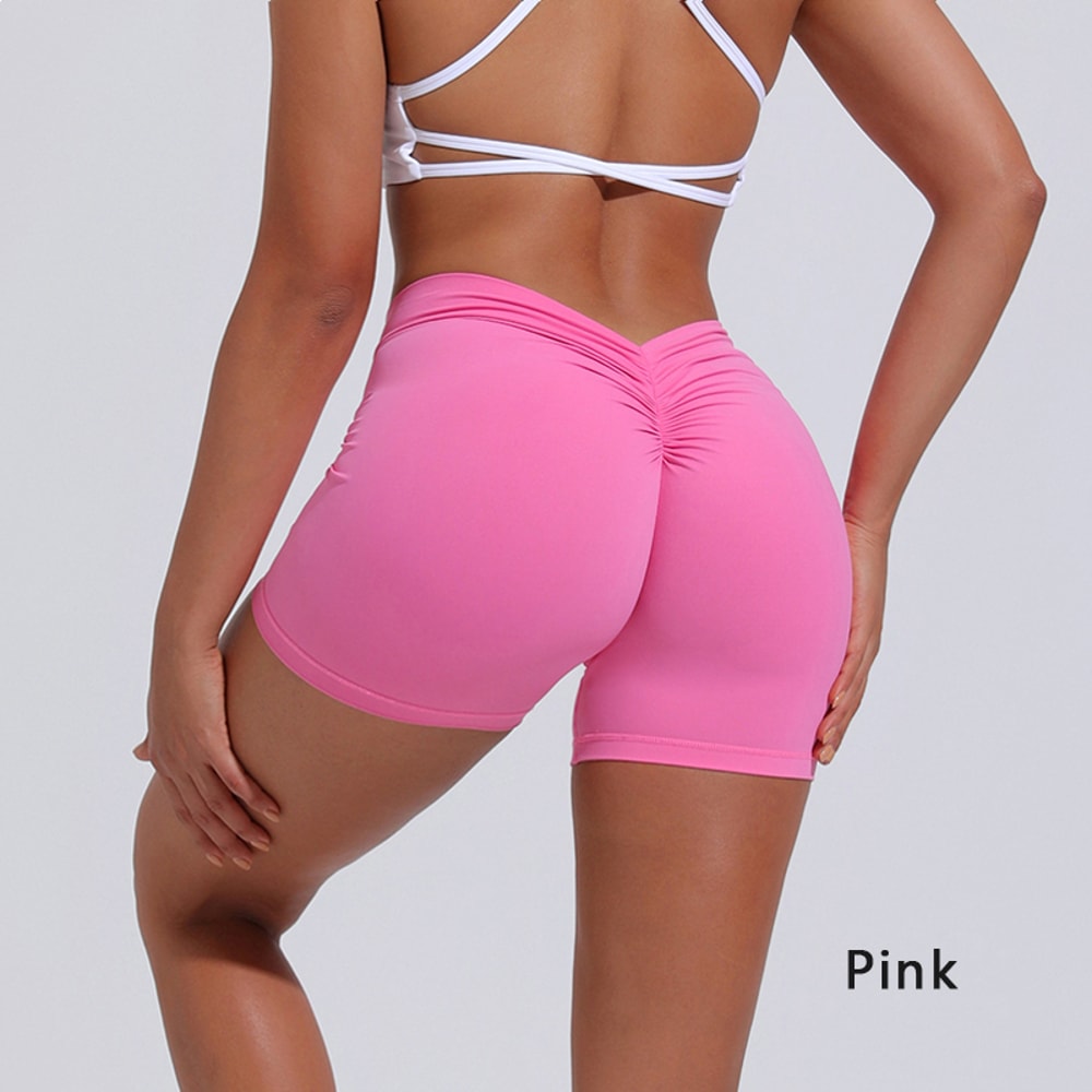 HighWaisted Hip Lifting Yoga Shorts For Women Nylon TightFitting Fitness Pants 9