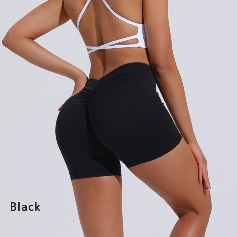 HighWaisted Hip Lifting Yoga Shorts For Women Nylon TightFitting Fitness Pants 10