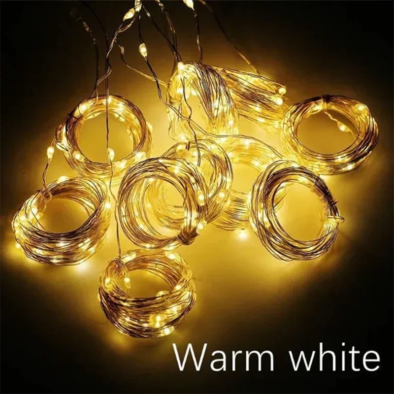 LED Curtain String Lights USB Fairy Garland Lamp Lighting Modes For Home Garden Christmas And Parti 5