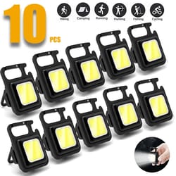 mini usb rechargeable led keychain flashlight compact camping & work lantern