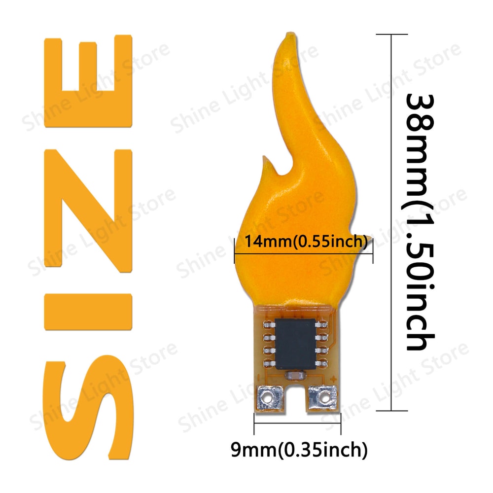 COB Flickering Flame LED Candle Light Realistic Warm Flashing Fire Lamp Beads For DIY Projects 3