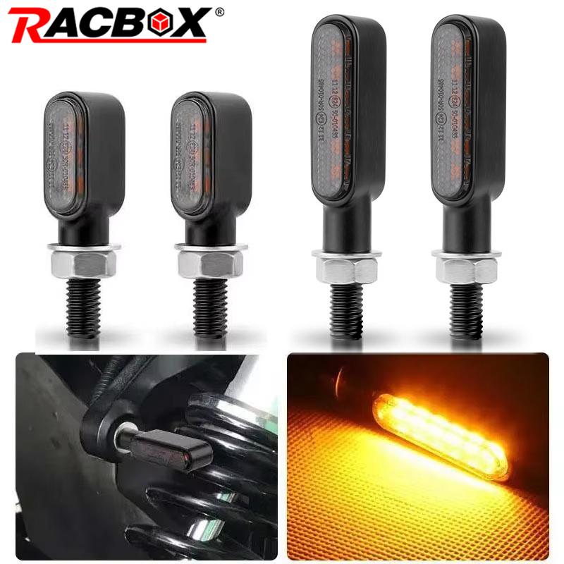 Mini LED Motorcycle Turn Signal Lights Blinker Indicators For Cafe Racer 0