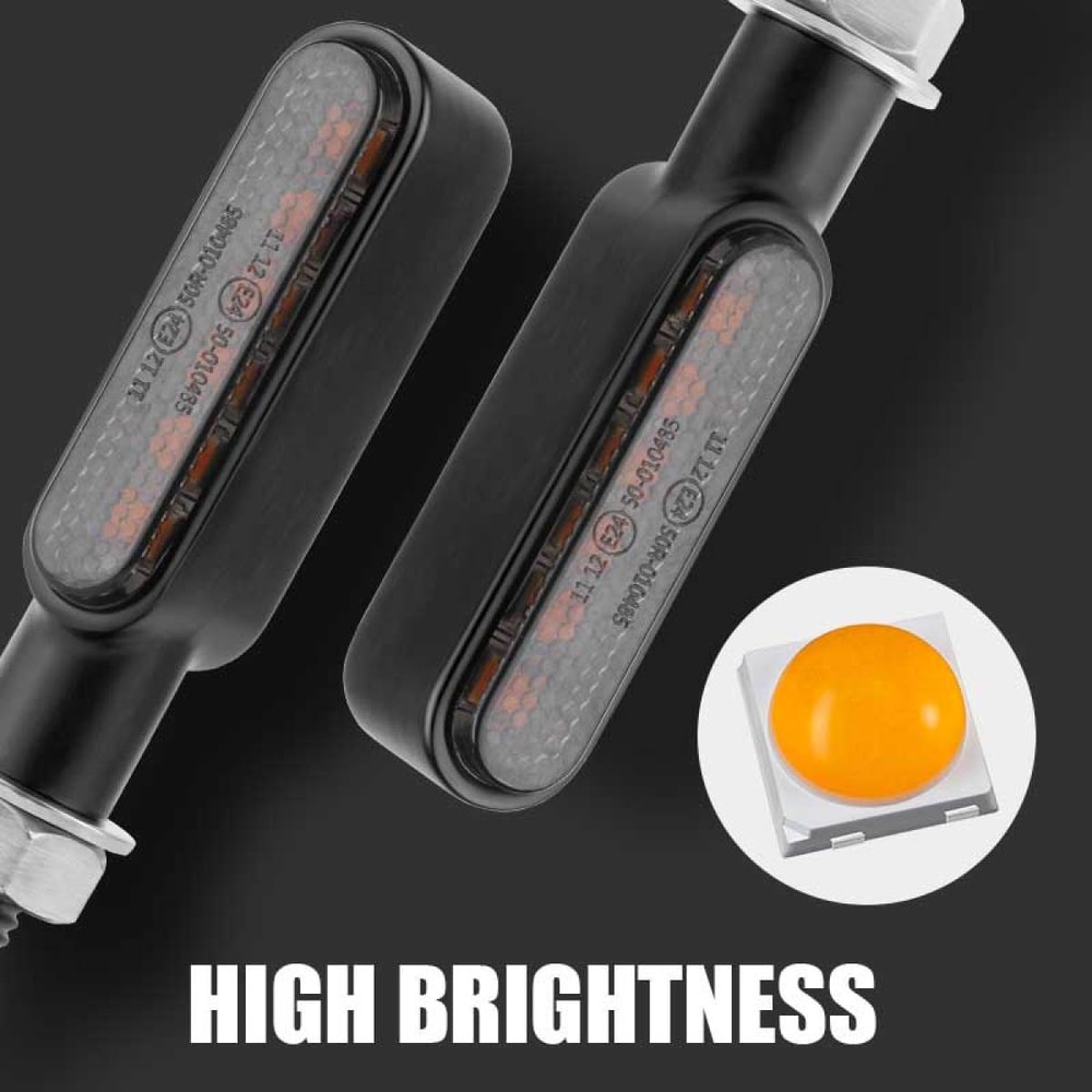 Mini LED Motorcycle Turn Signal Lights Blinker Indicators For Cafe Racer 2