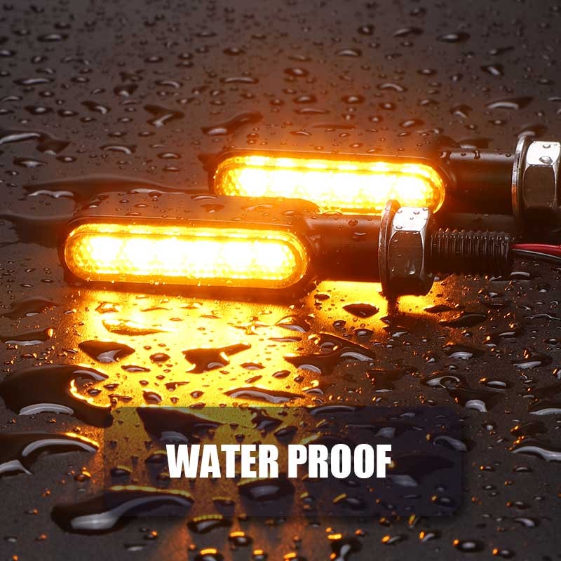 Mini LED Motorcycle Turn Signal Lights Blinker Indicators For Cafe Racer 3