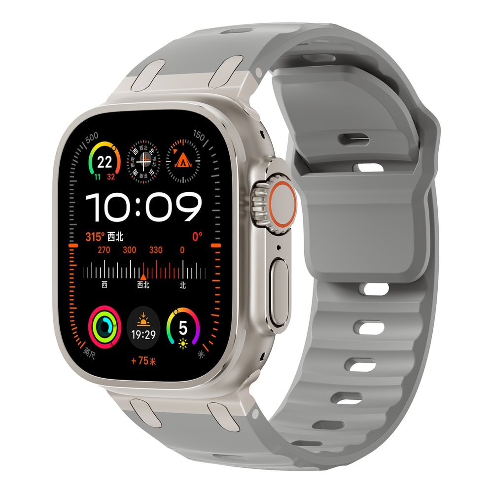 Sport Silicone Strap For Apple Watch Ultra Stainless Steel Bracelet Band For IWatch Series 8