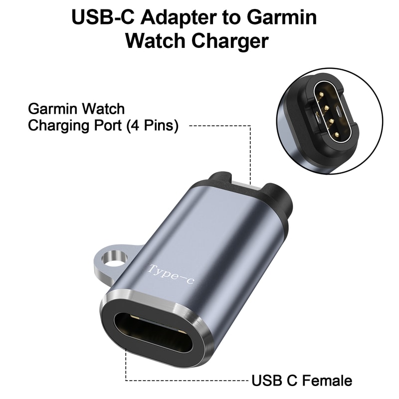 Type C Charger Adapter For Garmin Fenix Venu Forerunner And Instinct Models 1