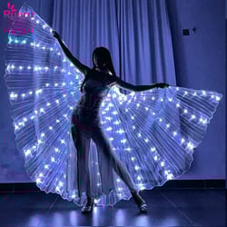 led belly dance wings with shining led lights halloween costume prop for adults & kids