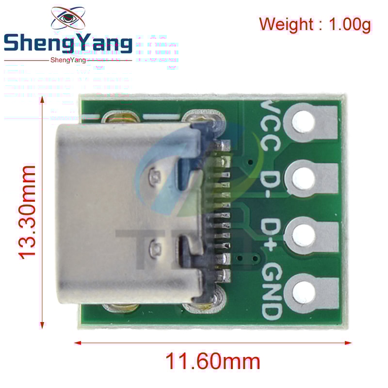USB Type C Pin Test PCB Board Adapter for Data Line Cable Transfer