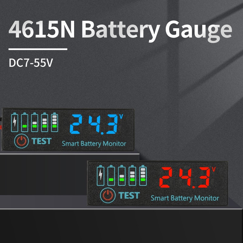 DC Universal Battery Voltage Charge Indicator Panel LED Indicator for Acid & Lithium Batteries